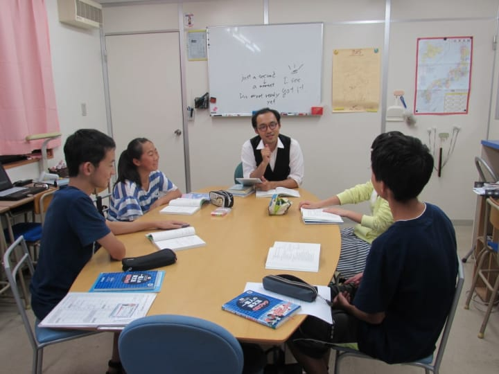中高生との授業の様子